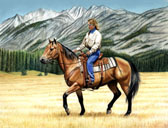 Western, Equine Art - Alberta Morning